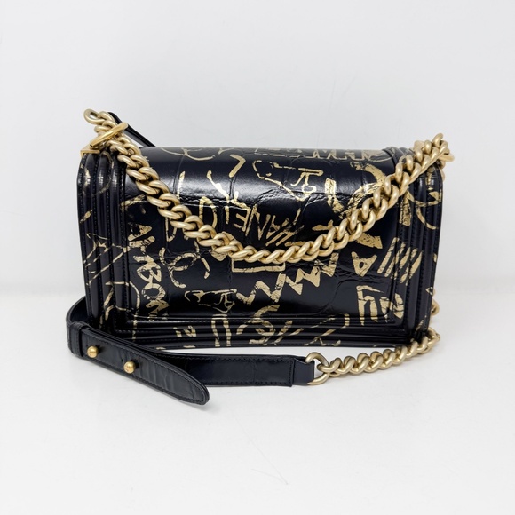 Chanel Embossed Graffiti Medium Boy Bag - Picture 3 of 9